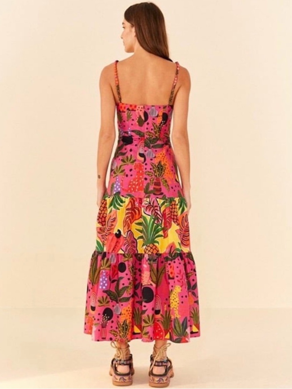 FARM Rio Hot Pink Pops Leopard Maxi Dress - Picture 4 of 8